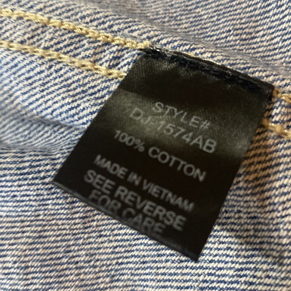 Zenana Jean Jacket with Stars; Size L - Picture 7 of 8